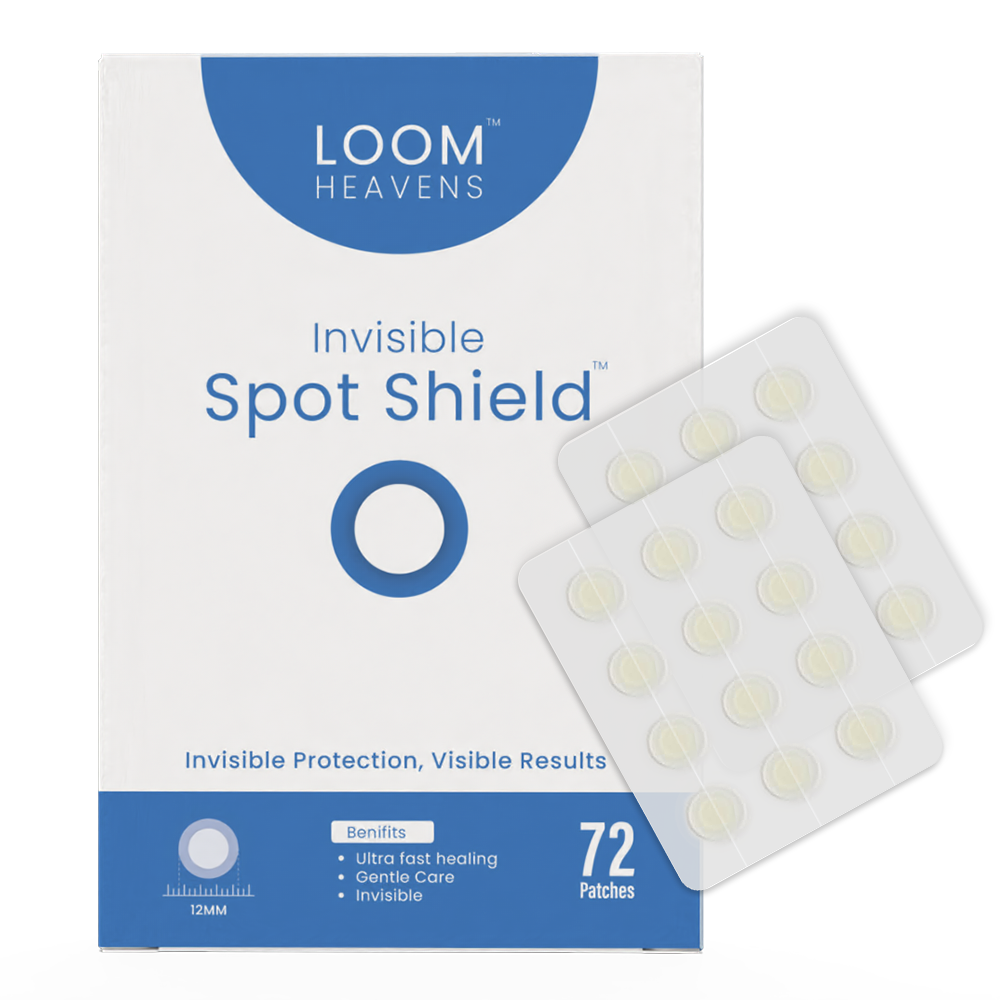 Loom Heavens Invisible Spot Shield- 72 Hydrocolloid Pimple Patches with Salicylic Acid & Camellia Leaf's Extract.