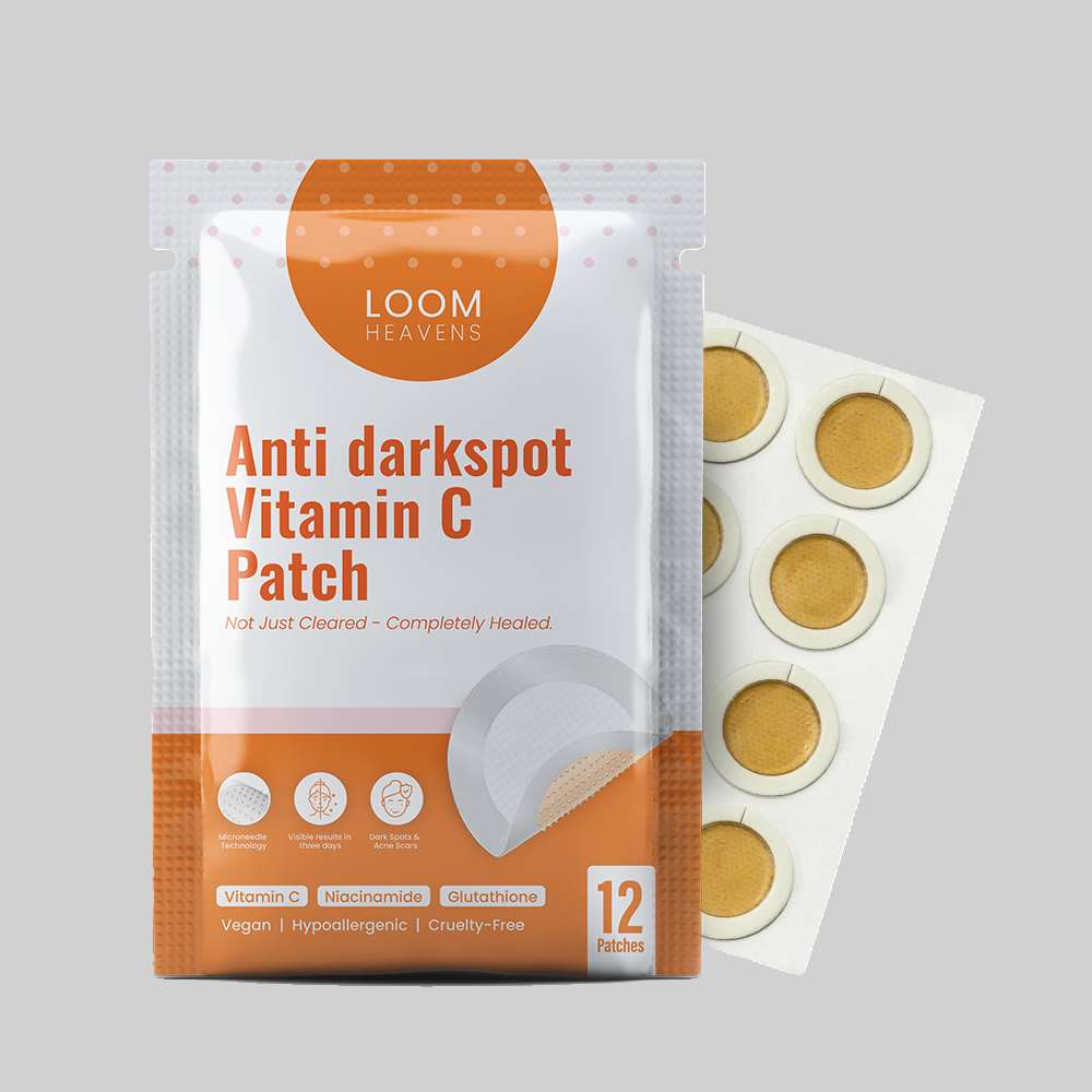 Loom Heavens Vitamin C Dark Spot Patches – Microneedle Patch for Hyperpigmentation, Acne Marks & Blemish Repair – 63 Invisible Patches